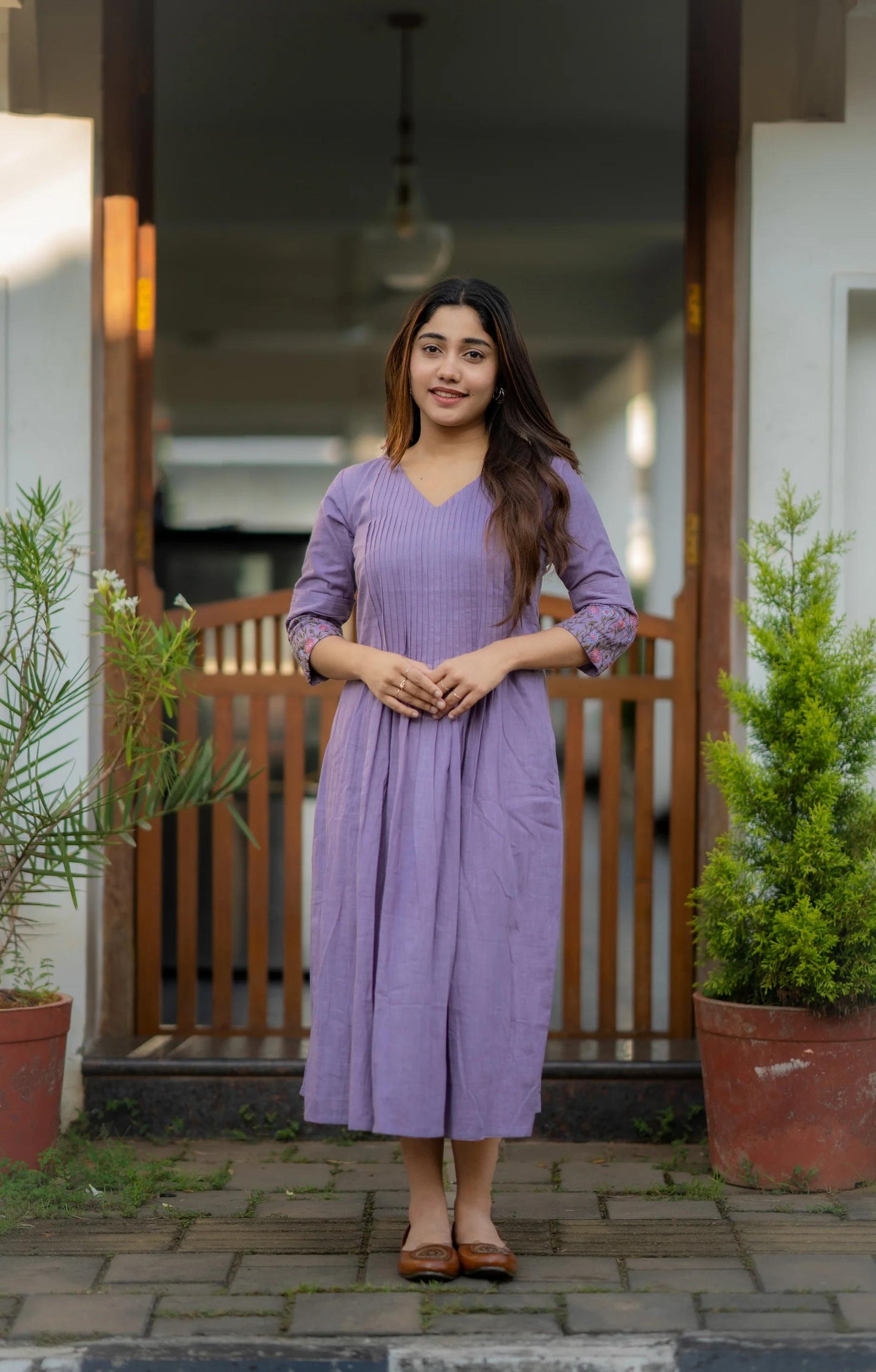 Aaysa Floral A-Line Embroidered Anarkali Kurta