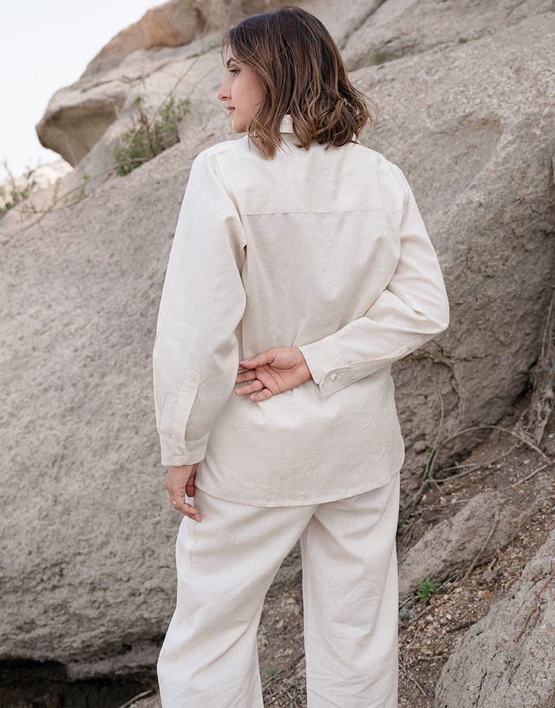 Aaysa Embroidered Pure Cotton Shirt With Trousers