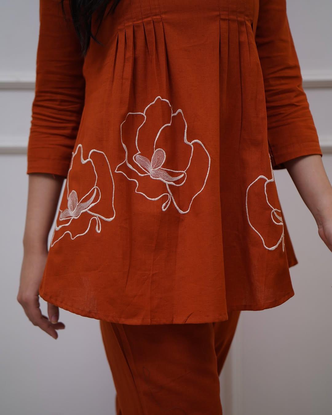 Aaysa Embroidered Pure Cotton Co-Ord Set
