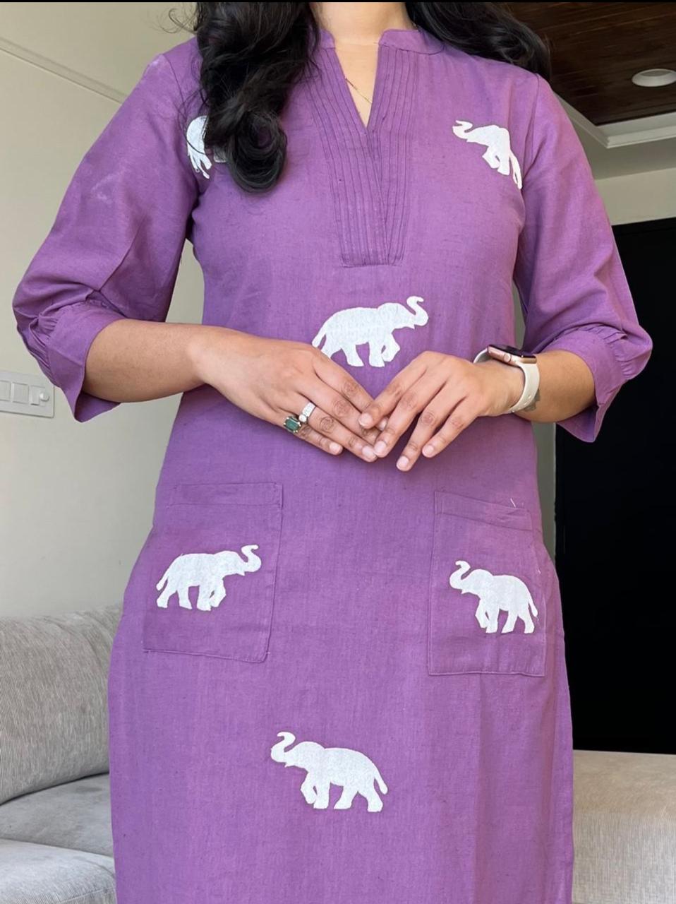 Aaysa Embroidered Pure Cotton V-Neck Top With Trousers Co-Ords